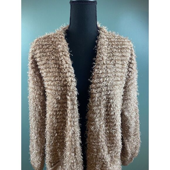 Knox Rose Eyelash Yarn Open Front Cardigan‎ Women's Size Medium - Picture 4 of 16
